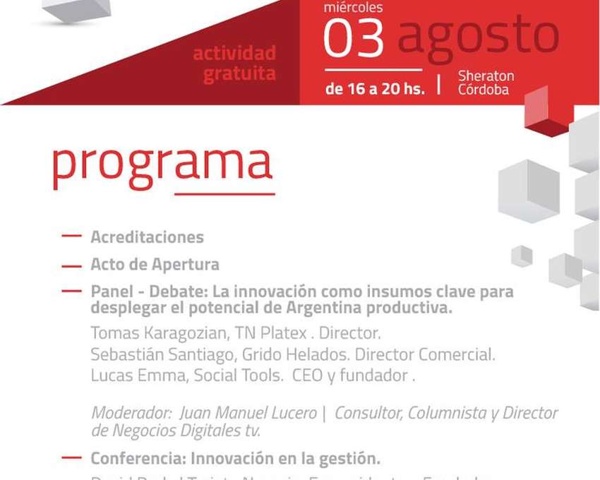 6ª Confenferencia Jóvenes empresarios -  Innovación, la industria que viene.