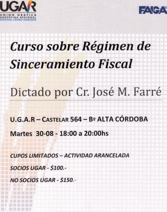 Curso Informativo sobre REGIMEN DE SINCERAMIENTO FISCAL